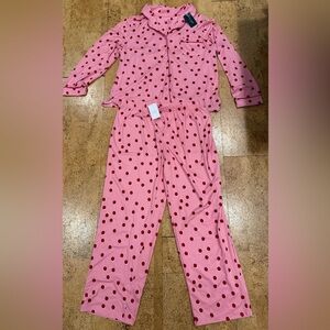 NWT Kate Spade  Pink and Red Polka Dot Pajama Set Size XL